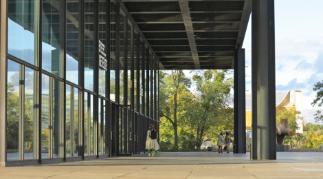 Berlin 27 Sept 2012 Neue Nationalgalerie,  designed by Mies van der Rohe 1968.