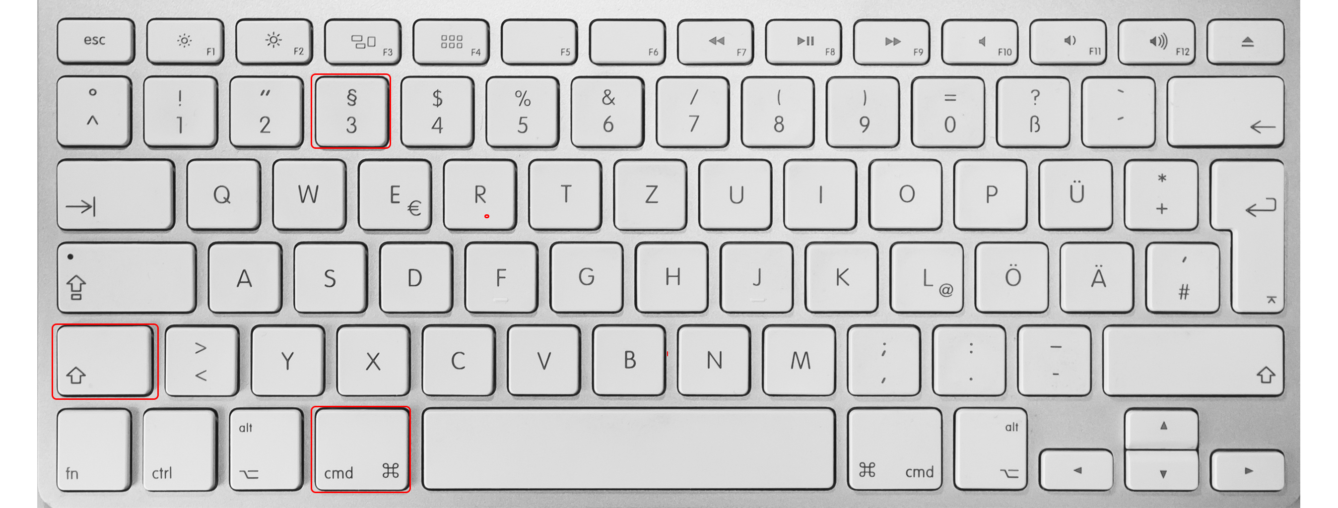 which key is print screen on apple keyboard