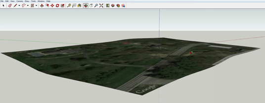 Import a map with google earth terrain into sketchup