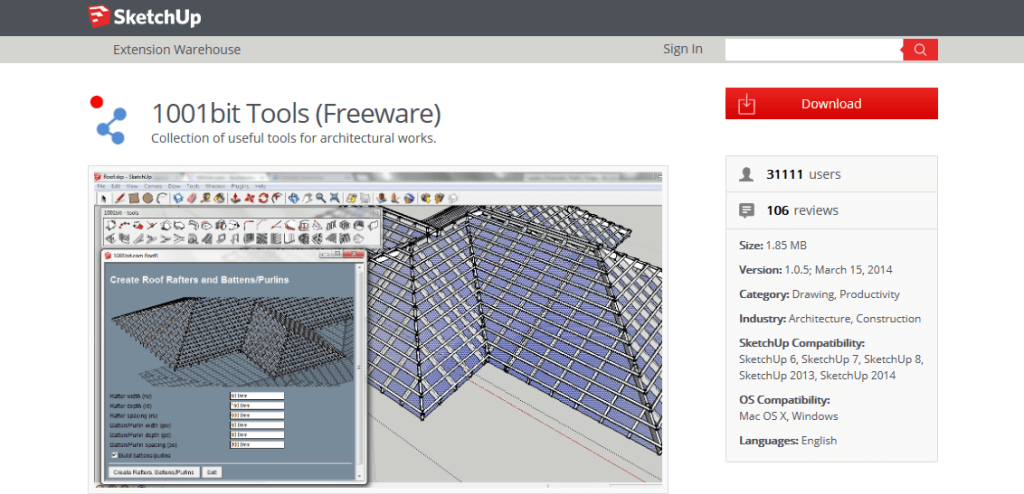 download sketchup extension
