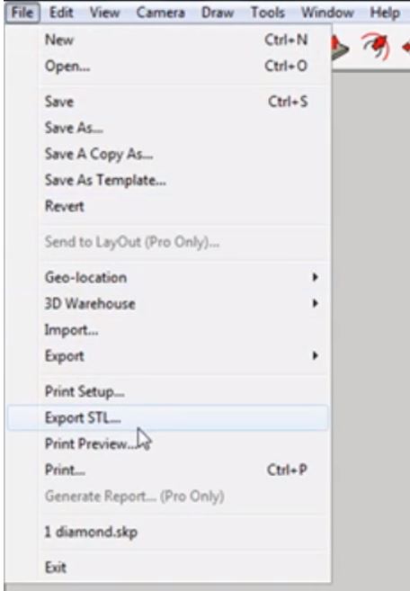 Export from Sketchup to STL