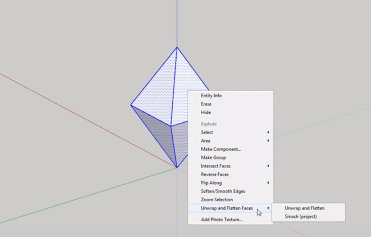 sketchup unfold tool