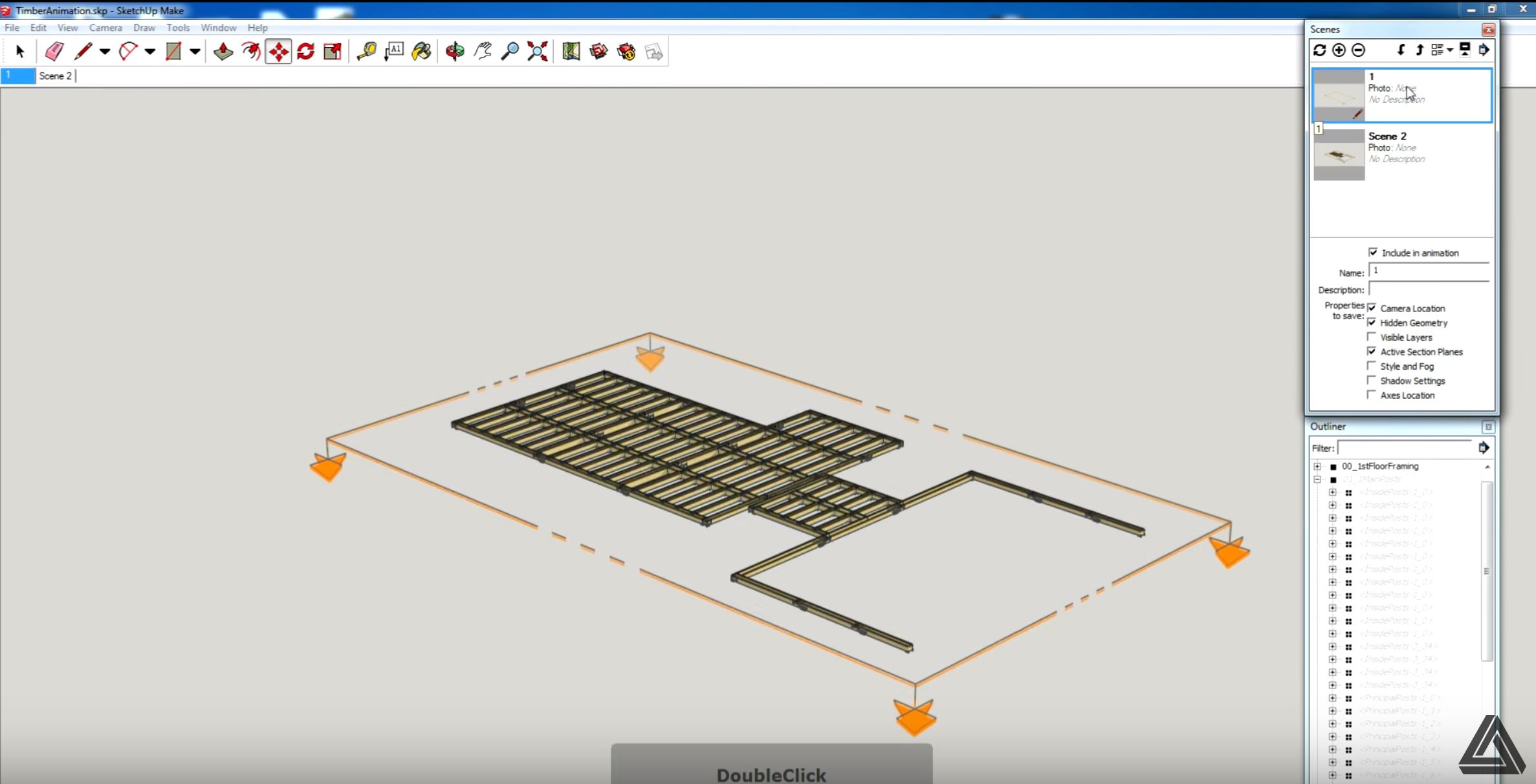 Sketchup shortcuts section plan view