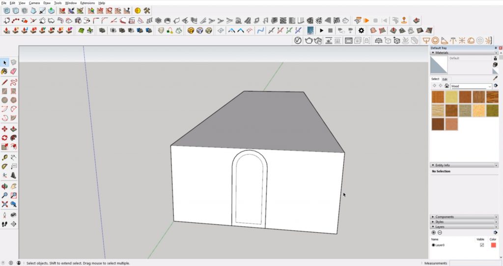 Door detail in Sketchup for architecture