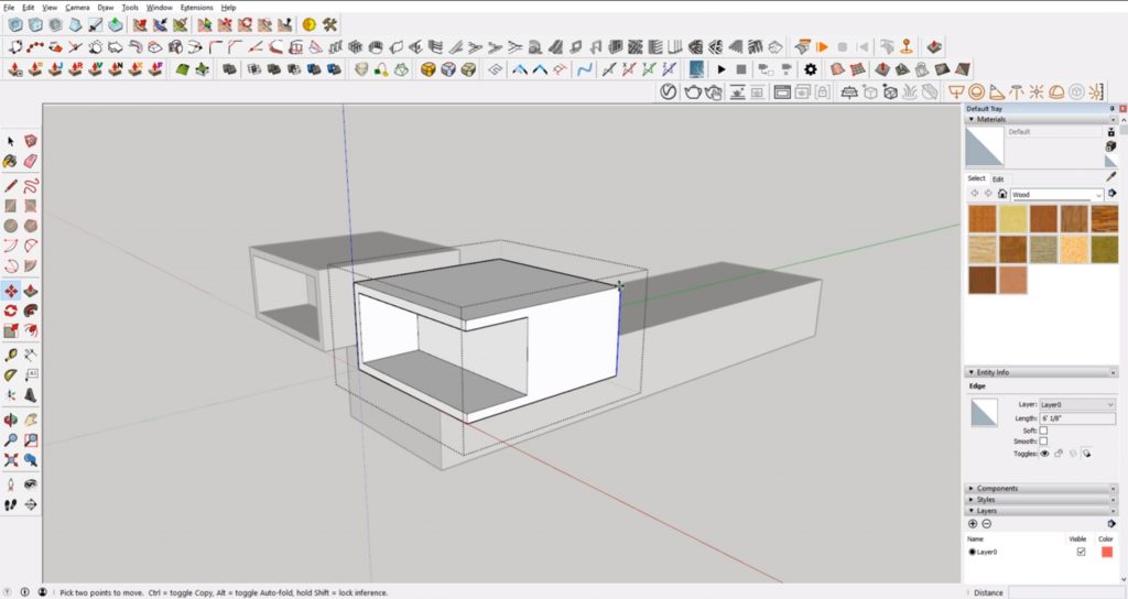 Adding architectural details in Sketchup for architecture