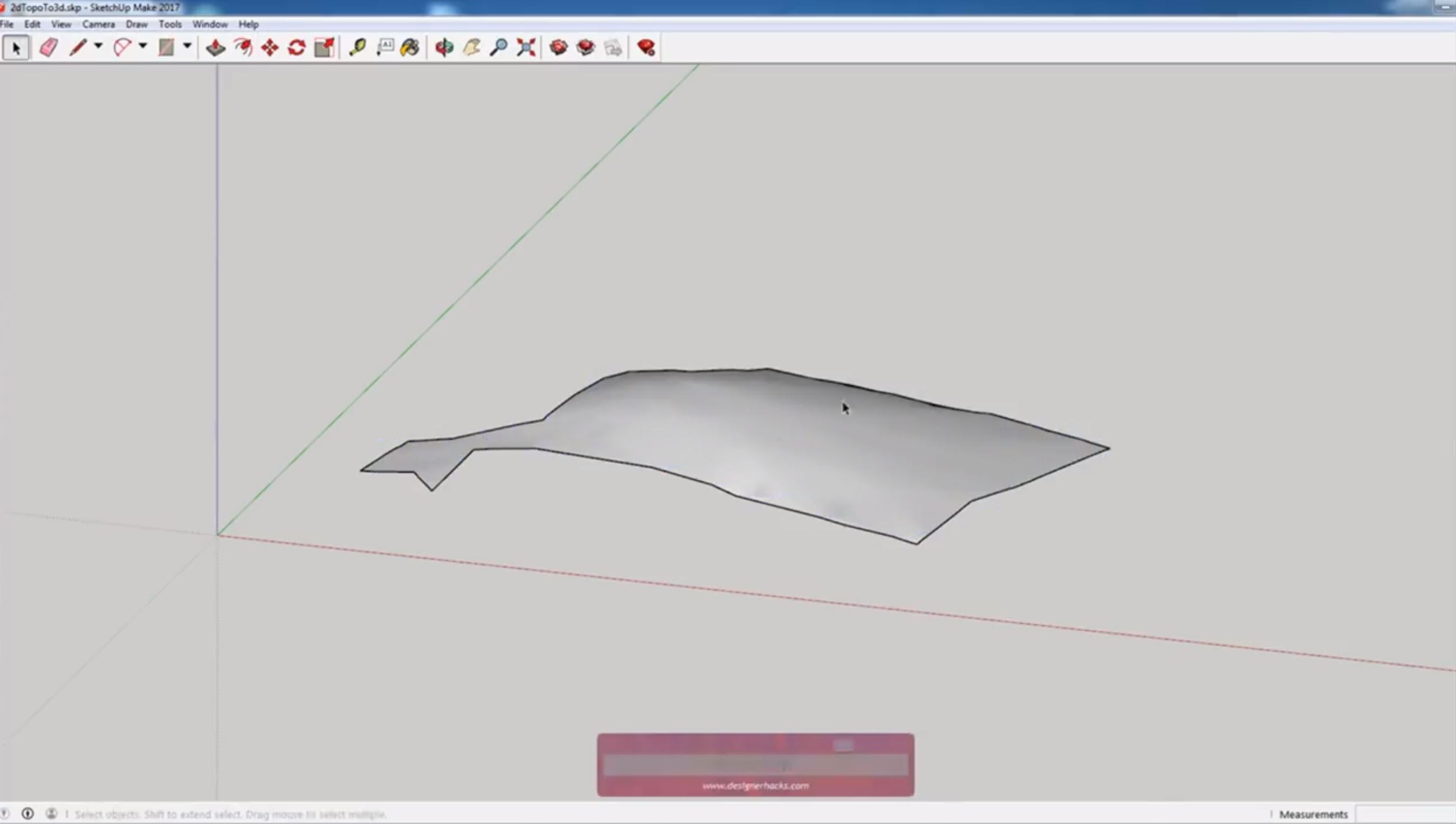 final survey to 3D terrain