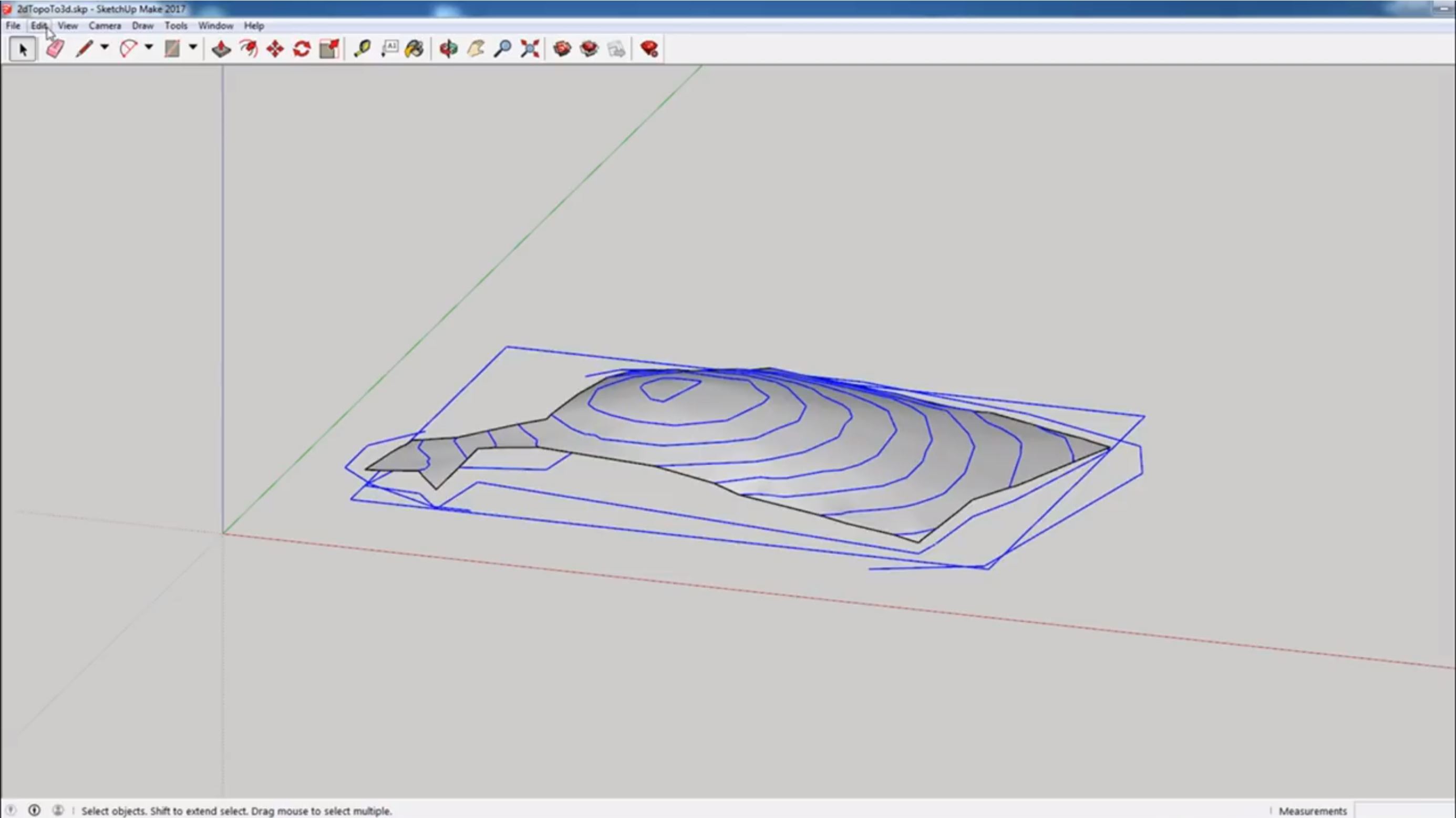 hide survey to 3D linework