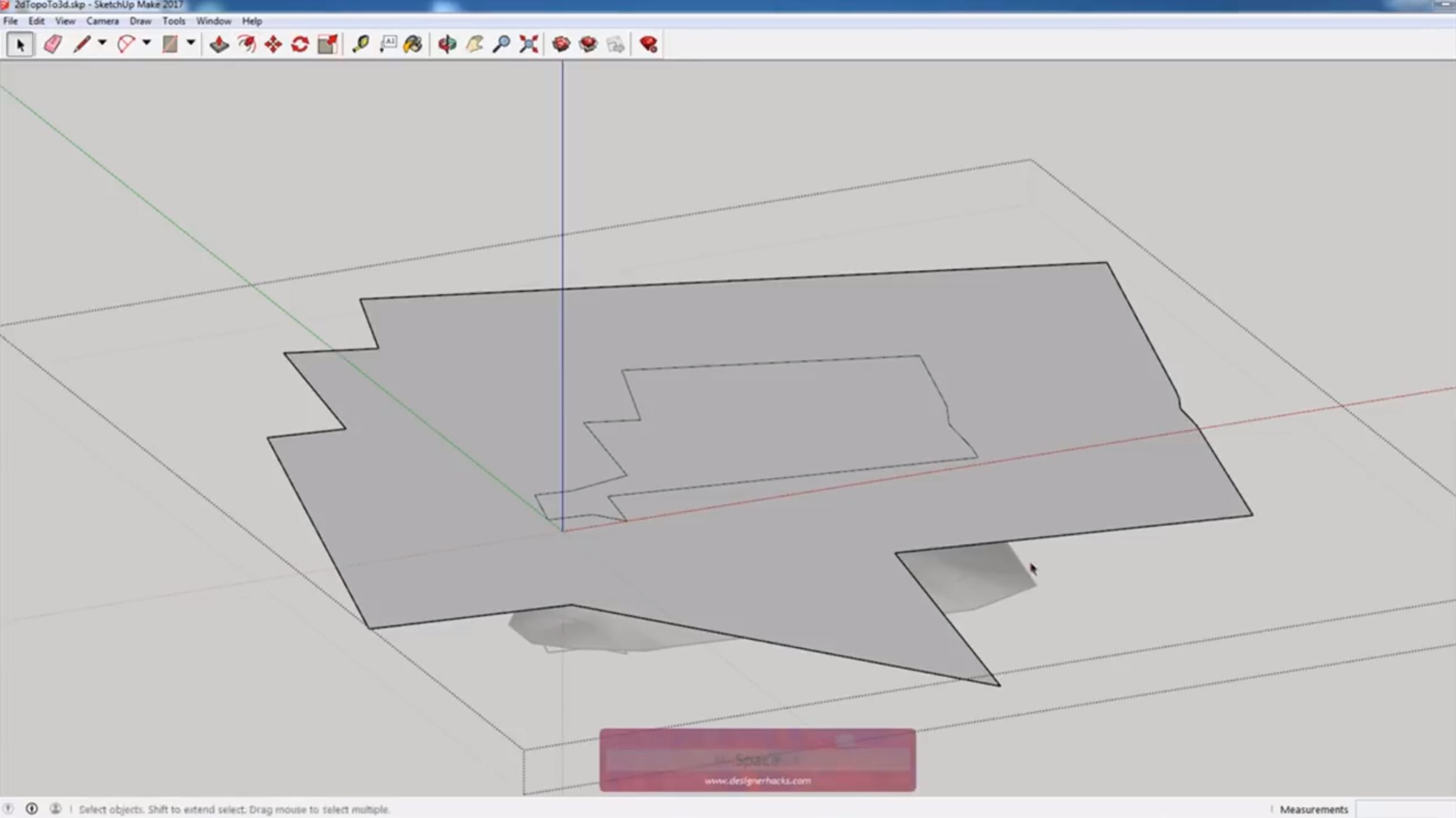 offset copied survey to 3D property line