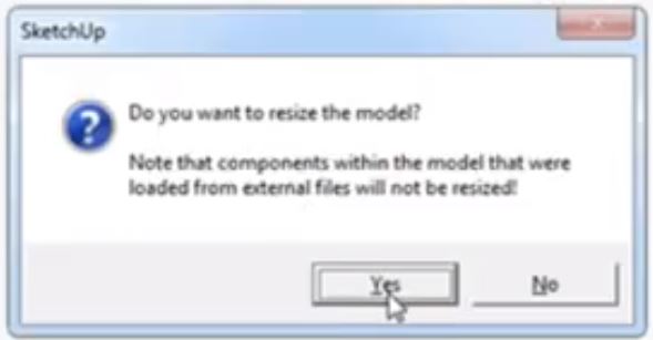 resize survey to 3D model