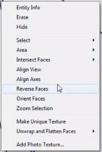 reverse faces for Sketchup follow me tool