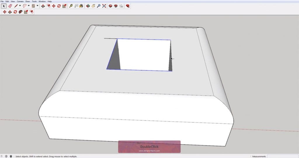 Select inner edges for Sketchup follow me tool