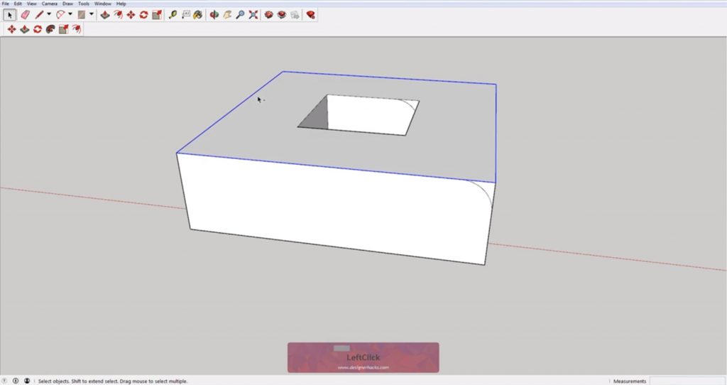 Selecting outer edges for Sketchup follow me tool