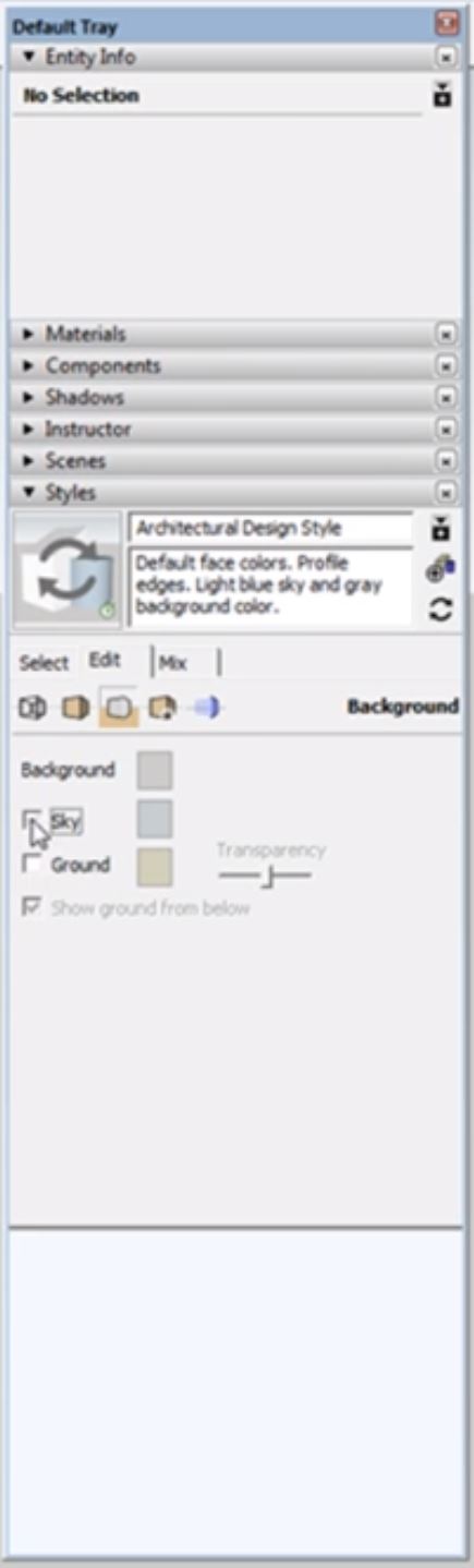 Sketchup PNG Default Tray