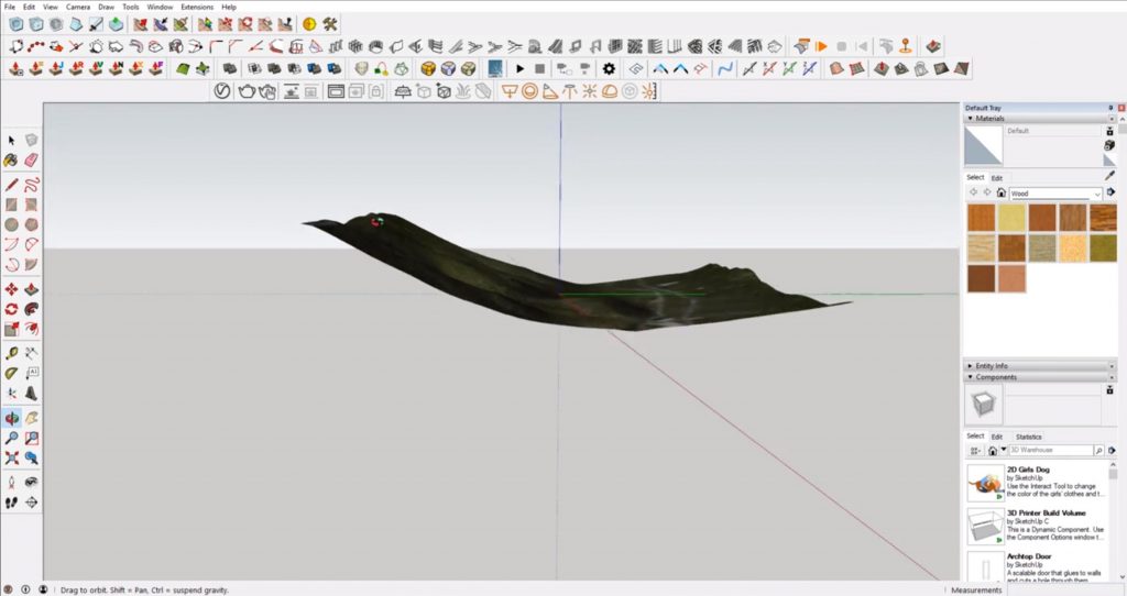 3D terrain of contour map