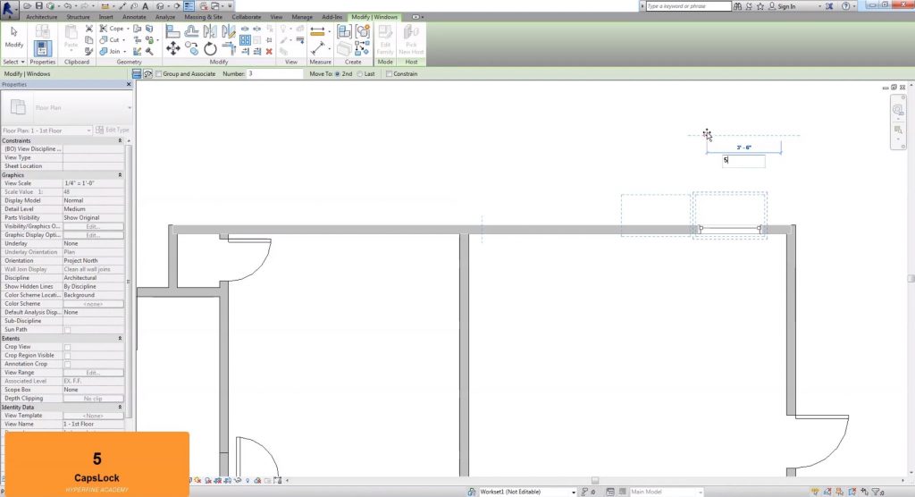 Revit shortcuts: array