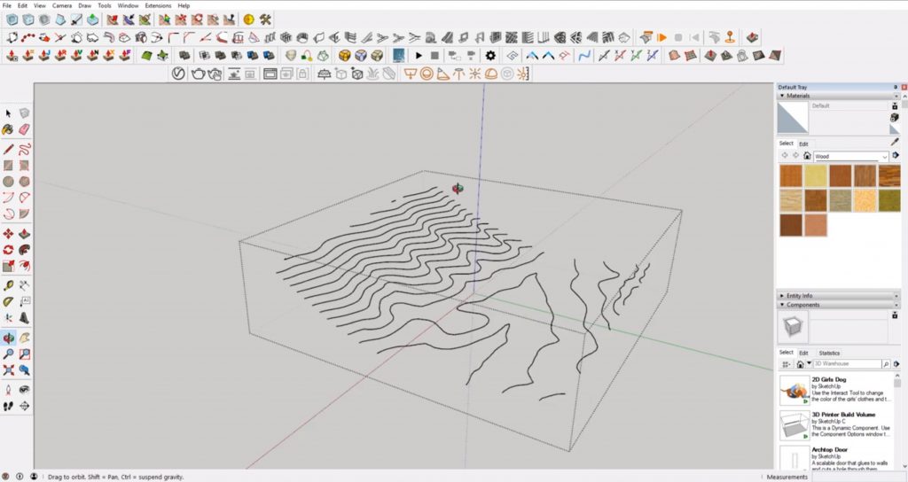 finished contour map