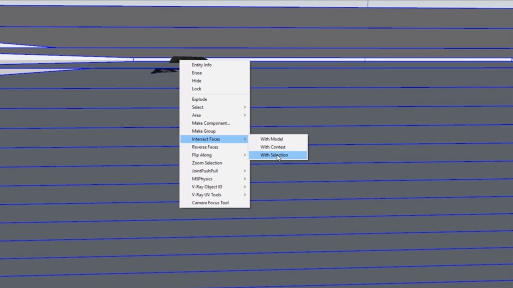 intersect faces with contour map