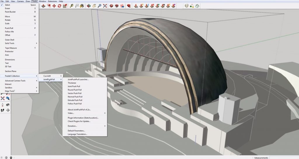 navigate to push/pull curved surfaces plugin