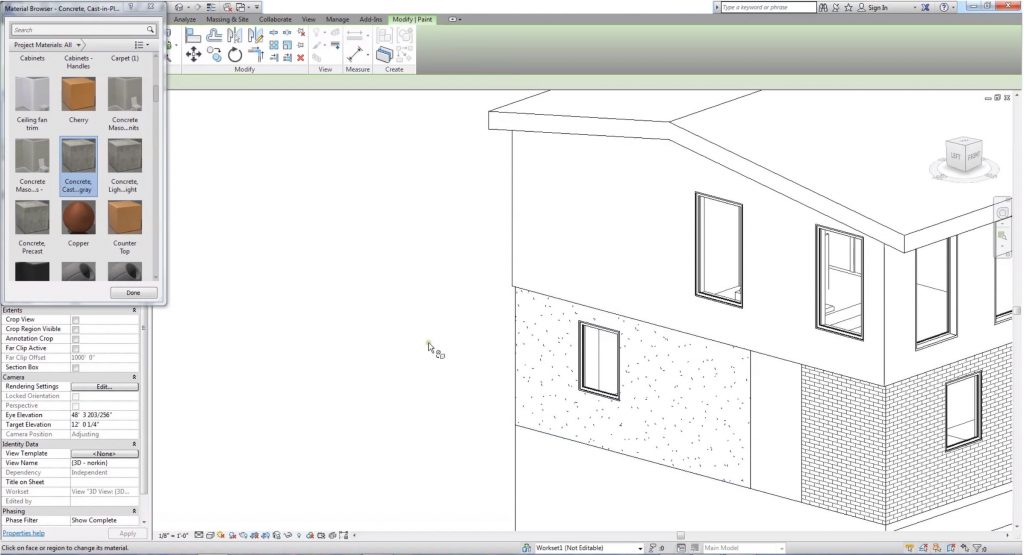 Revit shortcuts: paint