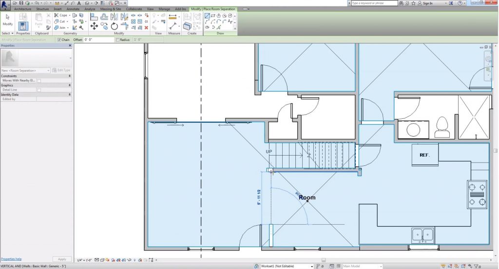 Revit shortcuts: room separator