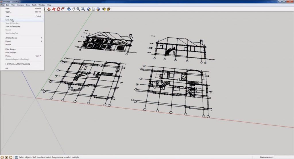 Layout sketchup чертежи