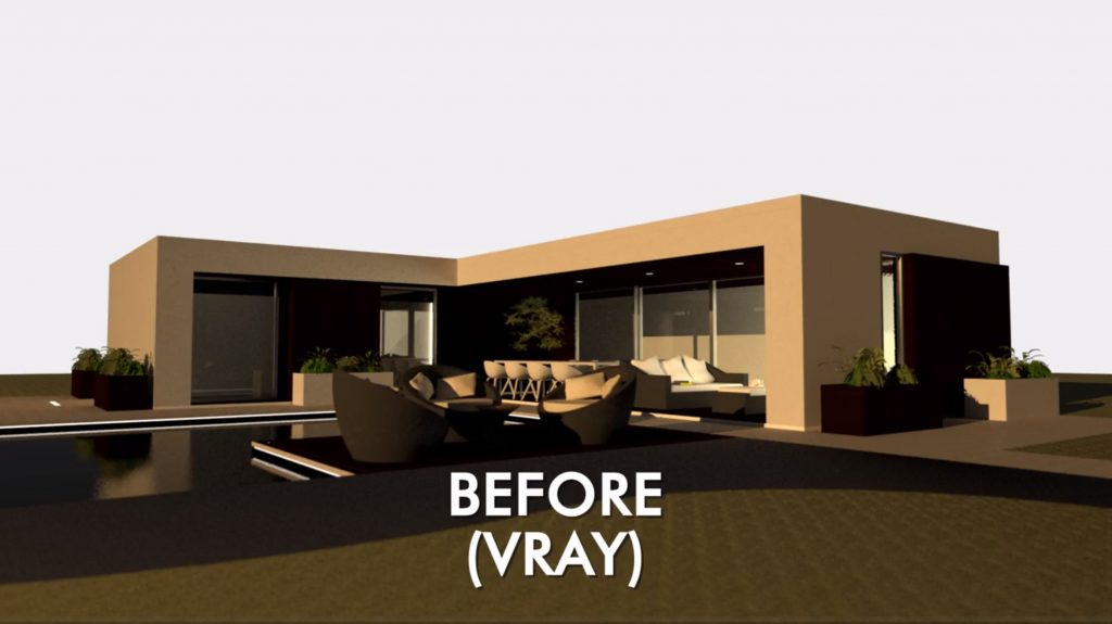 Vray vs Lumion. Vray rendering