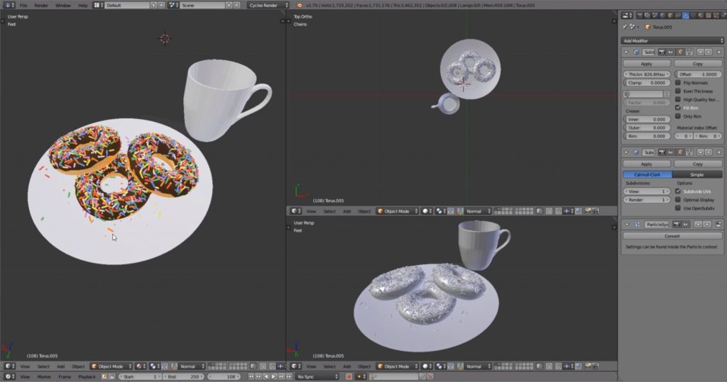 from Blender to Sketchup: Blender model