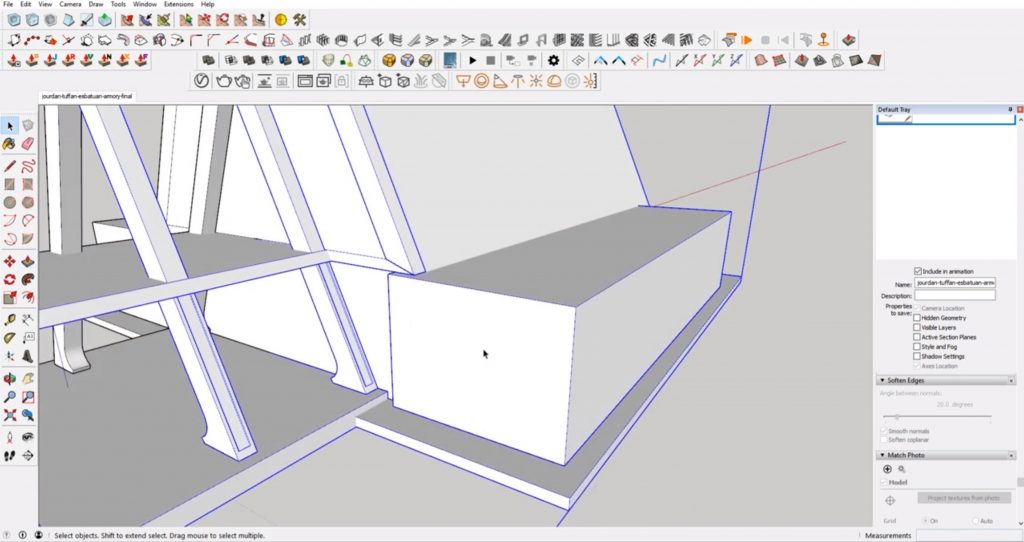 block out deck supports from concept to 3D