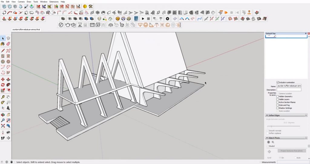 copy deck supports from concept to 3D