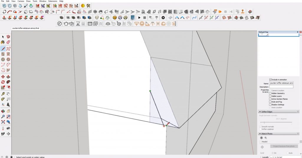 trace front support face from concept to 3D