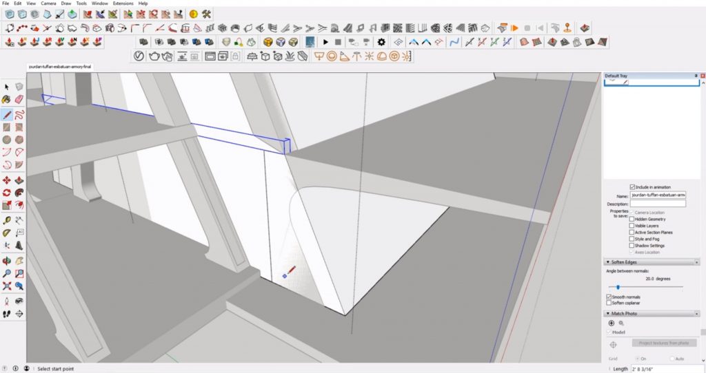 cut out deck support face from concept to 3D