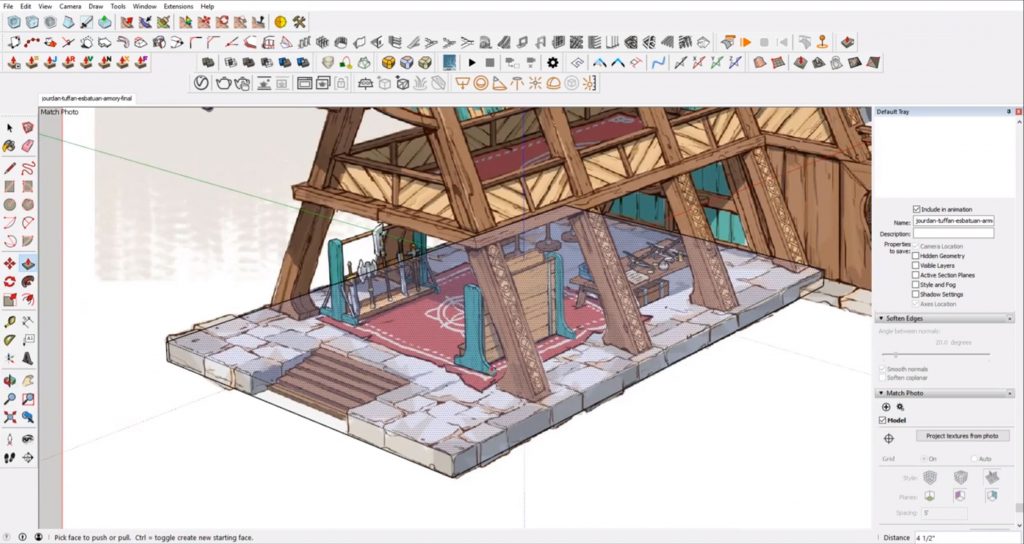 Make front platform from concept to 3D