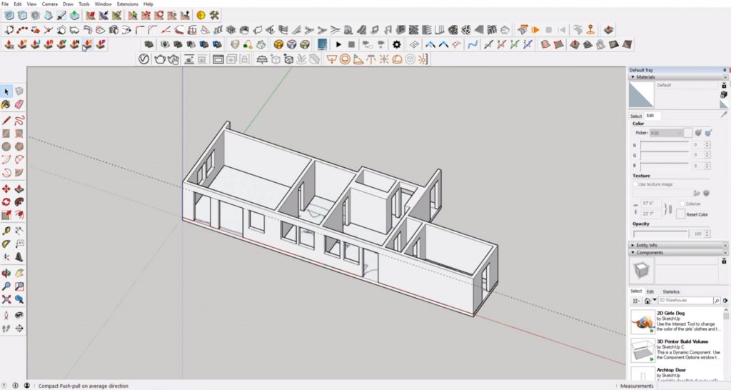 finished model from floor plan to 3D