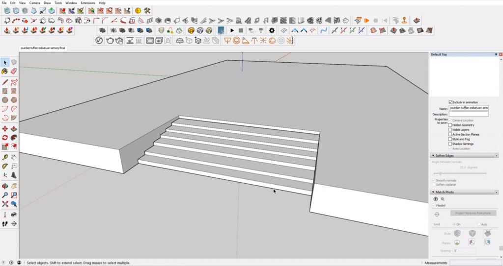 finished stairs from concept to 3D