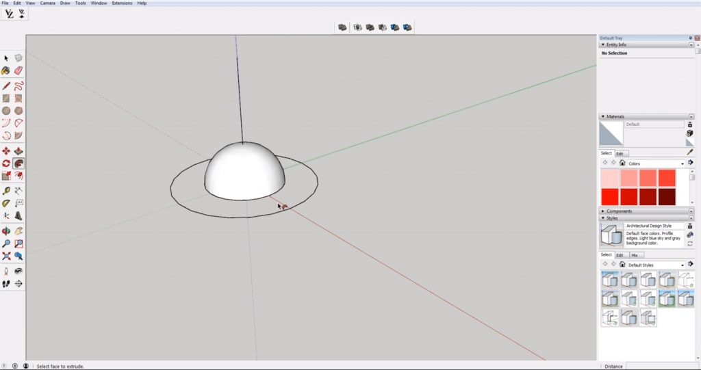 domes in Sketchup using "follow me" tool
