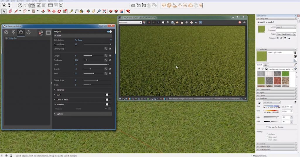 How to Create Realistic Grass with Vray in Sketchup