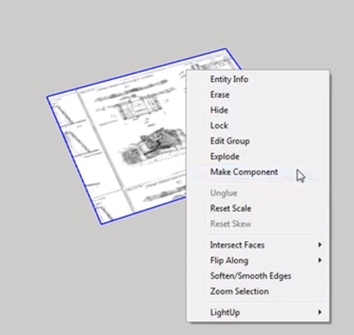 make a component to align objects in Sketchup