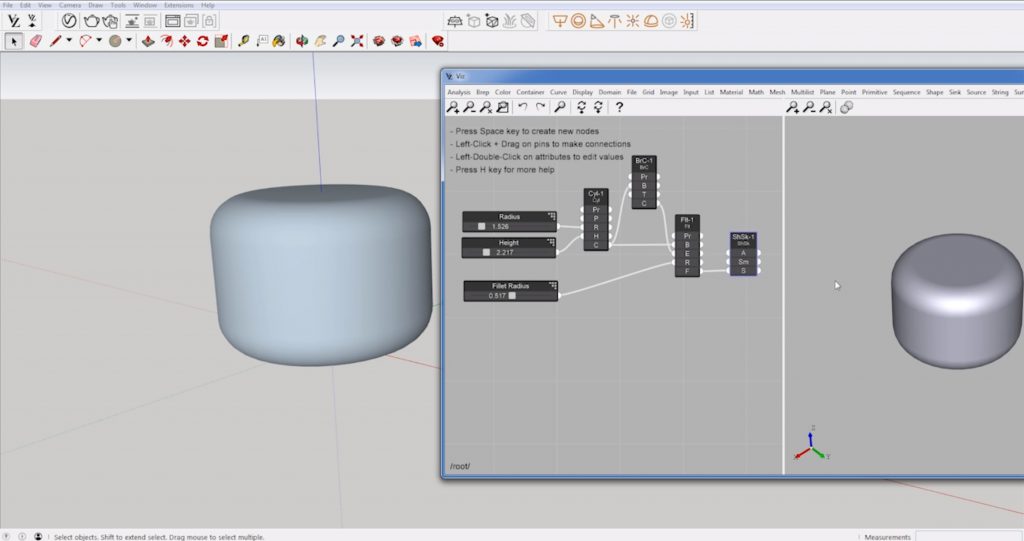 exporting parametric design in Sketchup