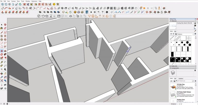 Sketch Floor Plan to 3D in Sketchup