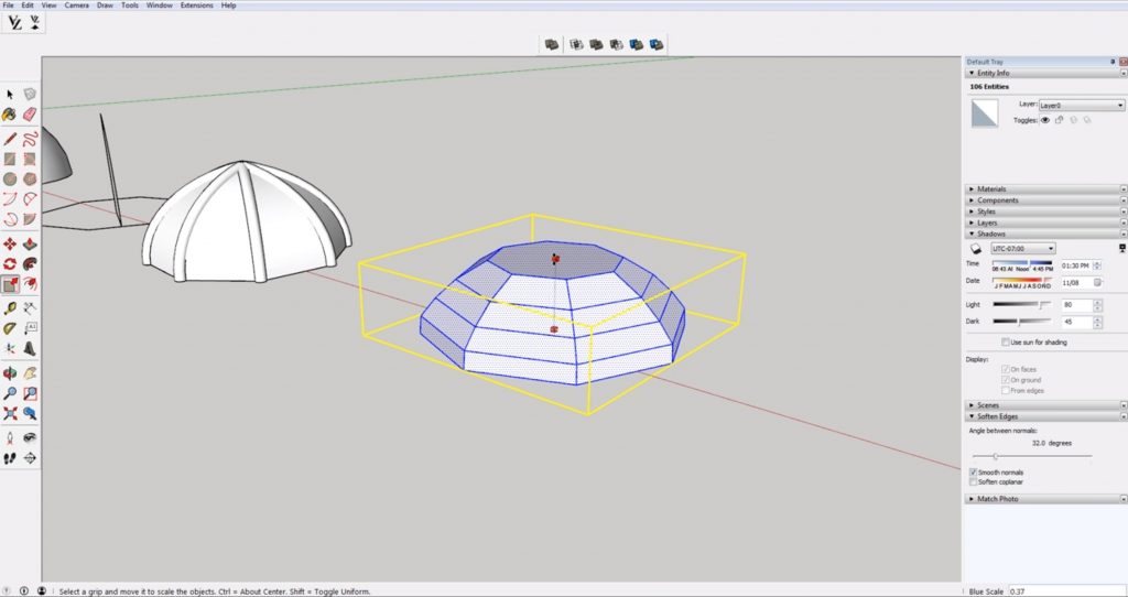 sketchup make a dome