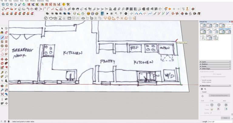 Sketch Floor Plan to 3D in Sketchup