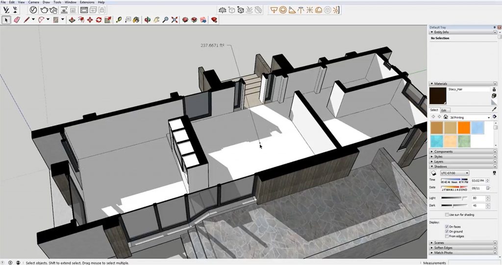 use text tool for area calculations in Sketchup