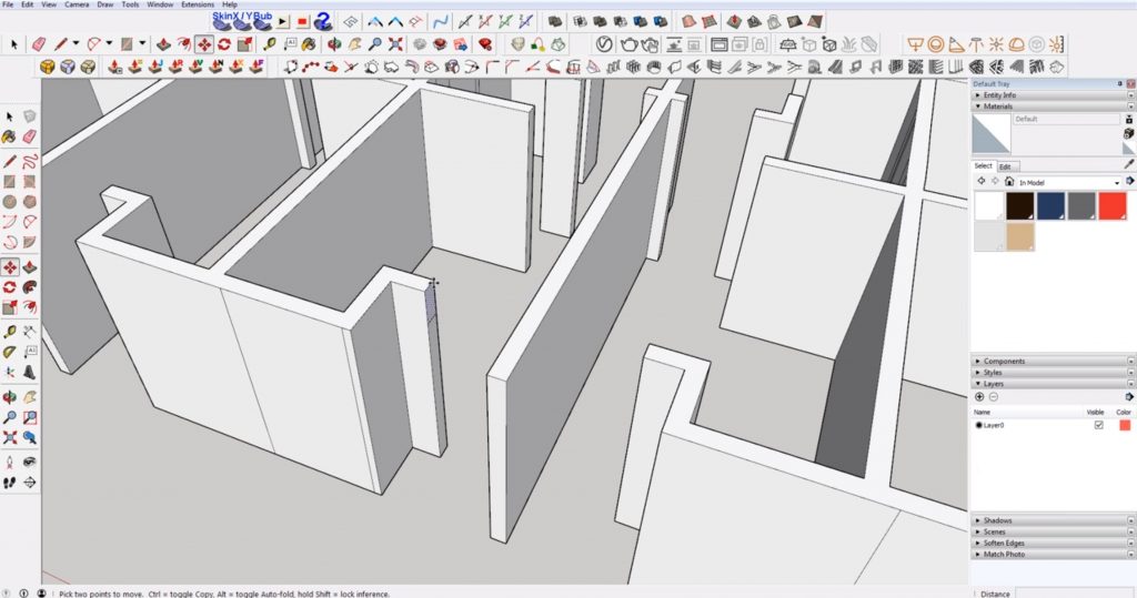 draw door header in DWG to 3D