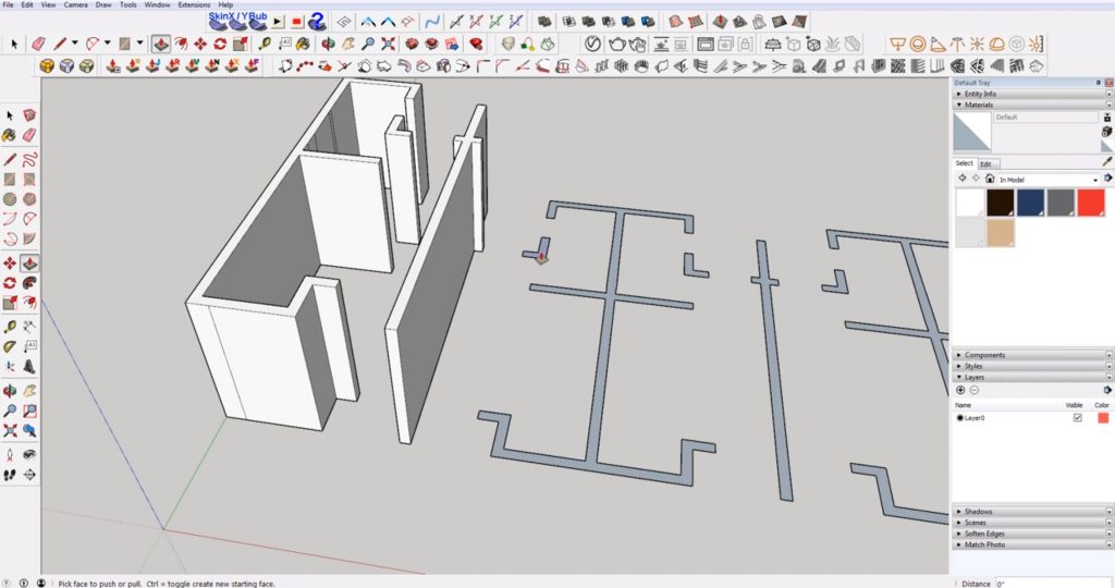 extrude walls from DWG to 3D