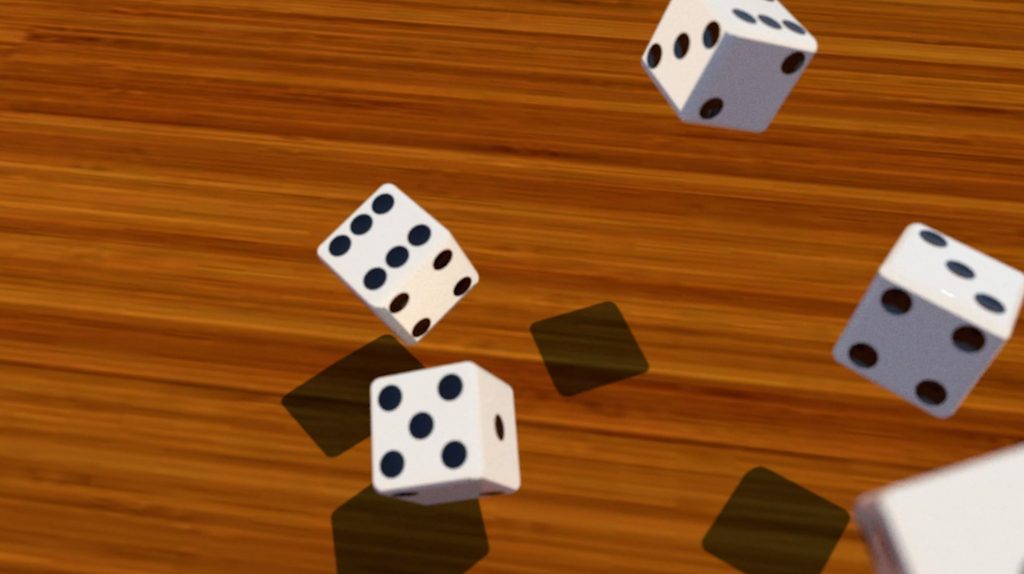 final dice after adding round corners in Sketchup