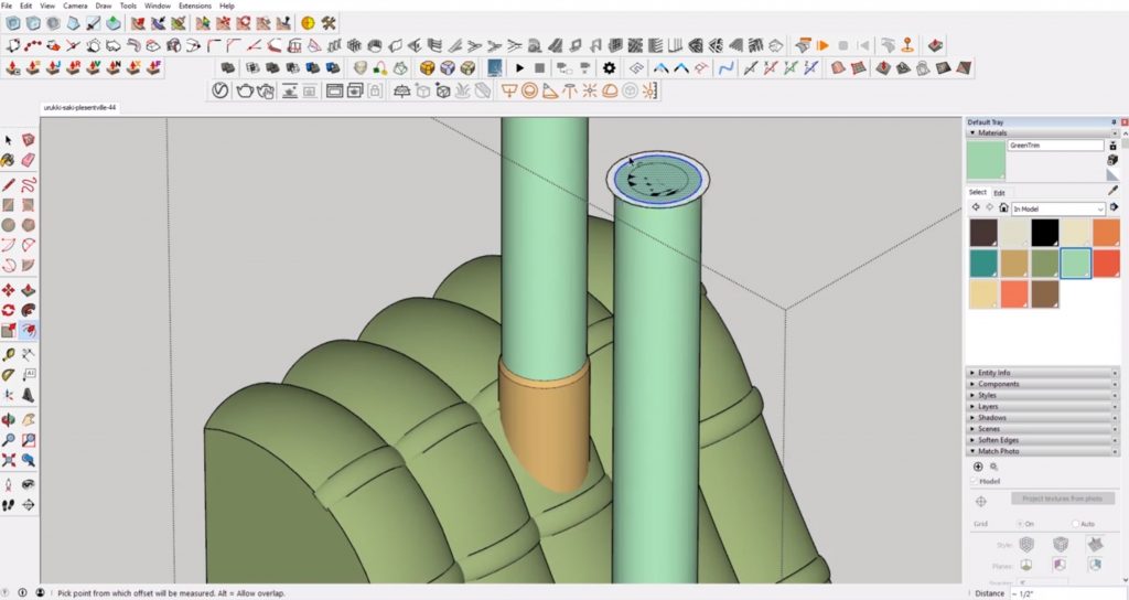 adding roof details to Sketchup speed model