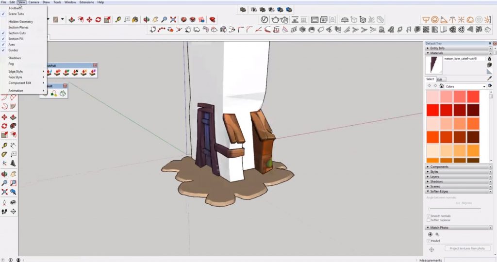 carve out details in sketchup speed model