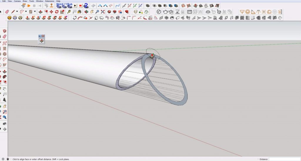 make angled cut in Sketchup the opposite direction