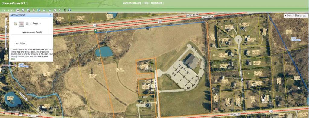 measure property line of site information