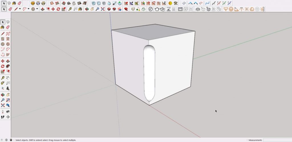 final cutout in Sketchup